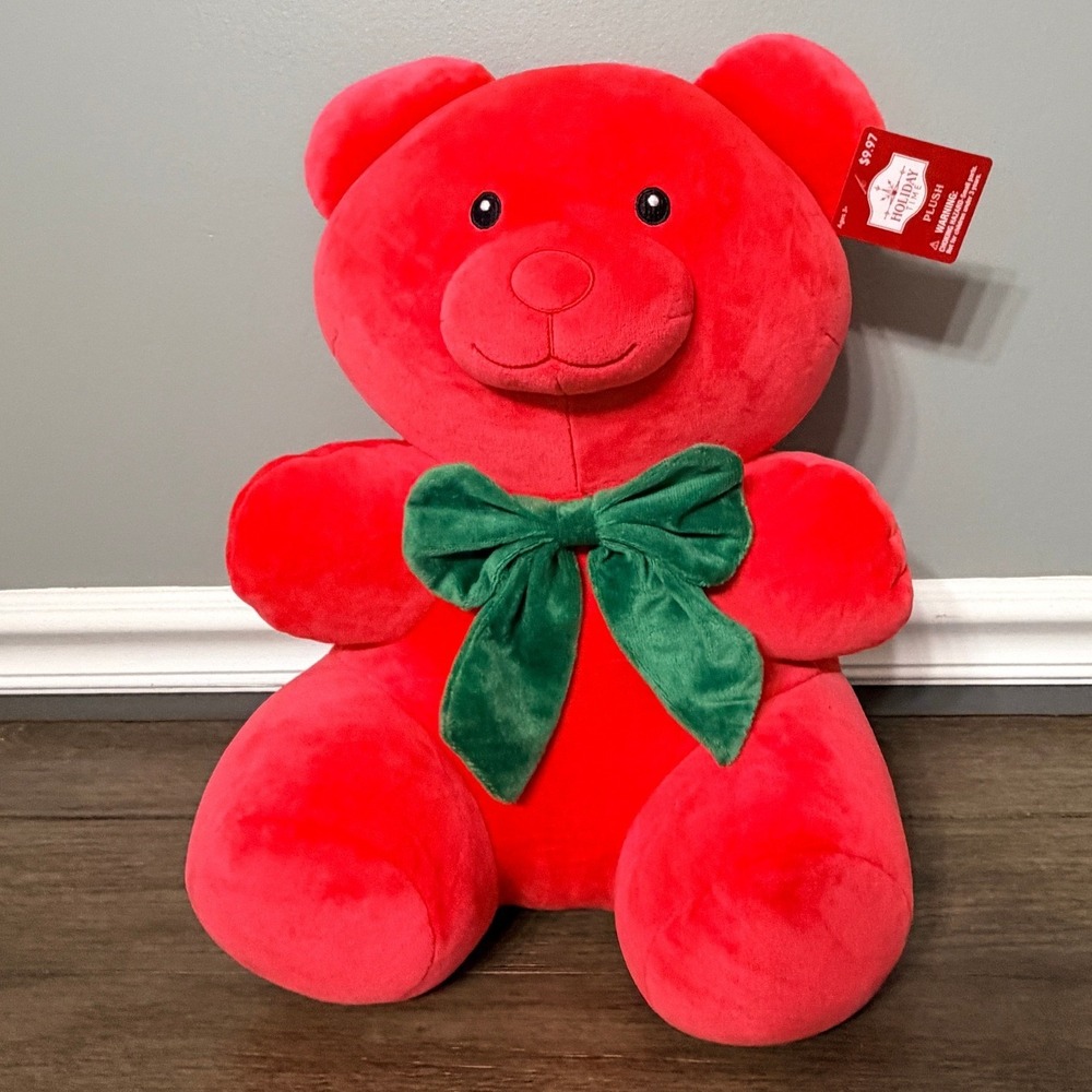 Holiday Time Christmas‎ Red Teddy Bear Plush